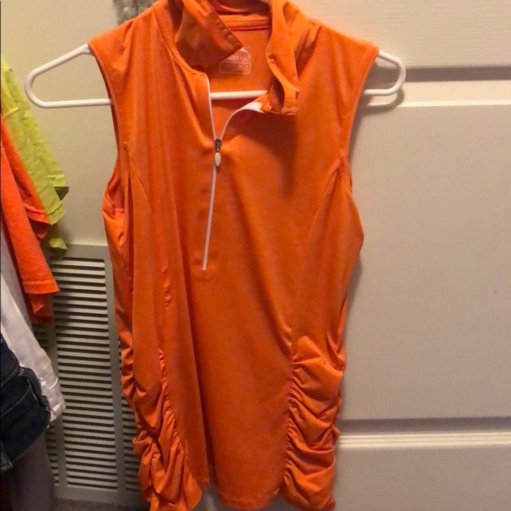 Orange golf shirt